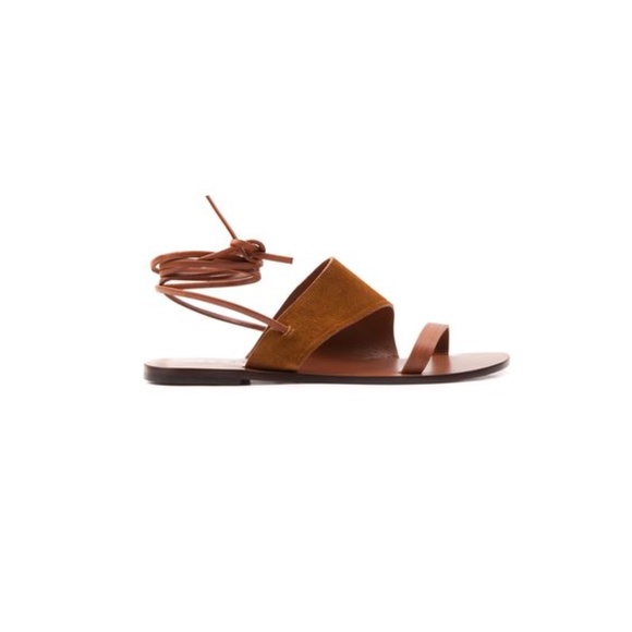 Sandro Shoes - Make Offer Sandro Brown Suede Ankle Wrap Sandal